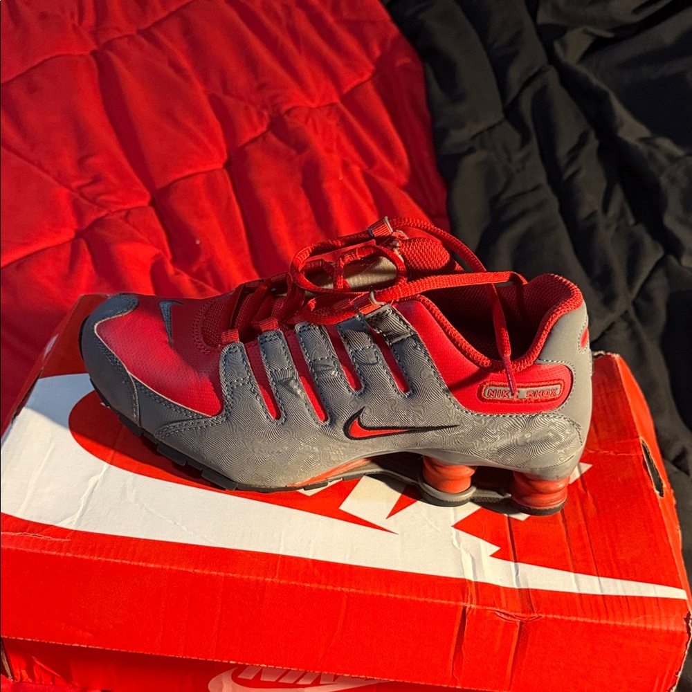 Nike Dynamic Red and Gray Running Shoes